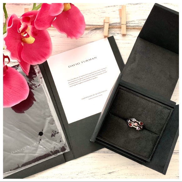 David Yurman Jewelry - David Yurman Berry Confetti Three-Row Ring